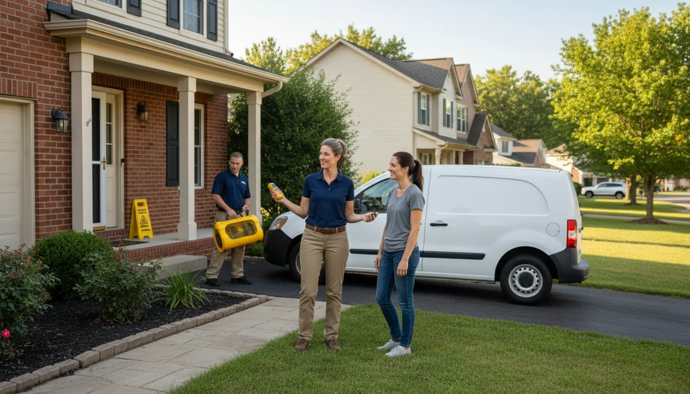 Residential water damage restoration in Elgin, IL